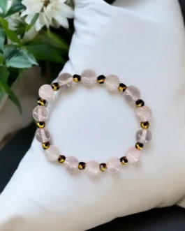 Rose Quartz Love & Healing Bracelet with Elegant Bead Design