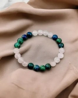 Intuitive Love Bracelet – Azurite & Rose Quartz for Clarity, Healing & Connection
