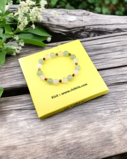 Rose Quartz & Aventurine Bracelet – Love, Healing & Prosperity - Image 3