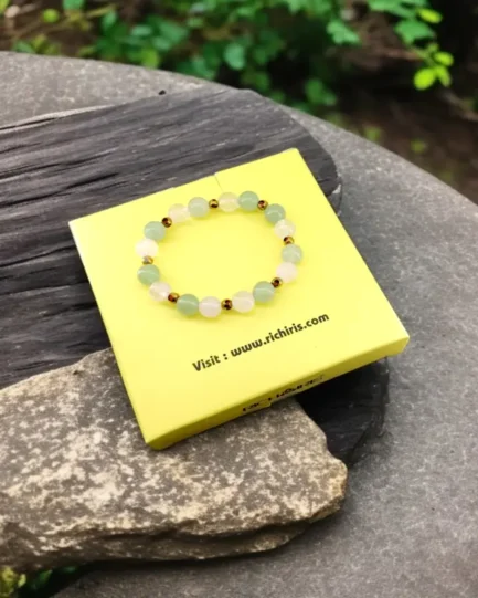 Rose Quartz & Aventurine Bracelet – Love, Healing & Prosperity