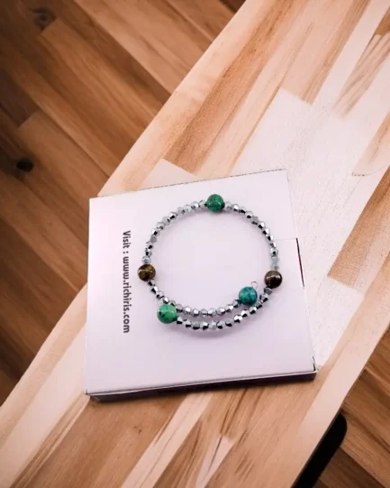Tiger Eye & Azurite Wisdom Bracelet – Clarity, Intuition & Balance - Image 2