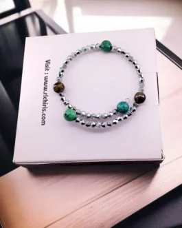 Tiger Eye & Azurite Wisdom Bracelet – Clarity, Intuition & Balance