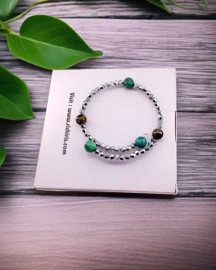 Tiger Eye & Azurite Wisdom Bracelet – Clarity, Intuition & Balance - Image 3