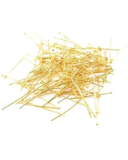 Head Pins Golden Finish Size 50mmx0.8mm Pack of 250 pcs.