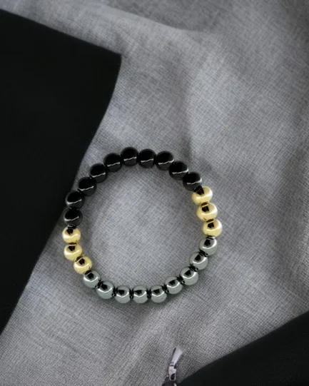 PowerShield: Pyrite, Hematite & Obsidian Protection & Confidence Bracelet - Image 3
