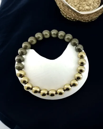 Wealth Warrior: Pyrite & Golden Pyrite Abundance Bracelet - Image 3