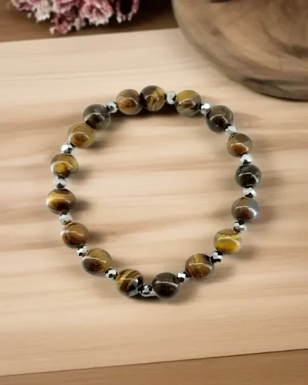Tiger Eye & Silver Crystal Glass - Image 2